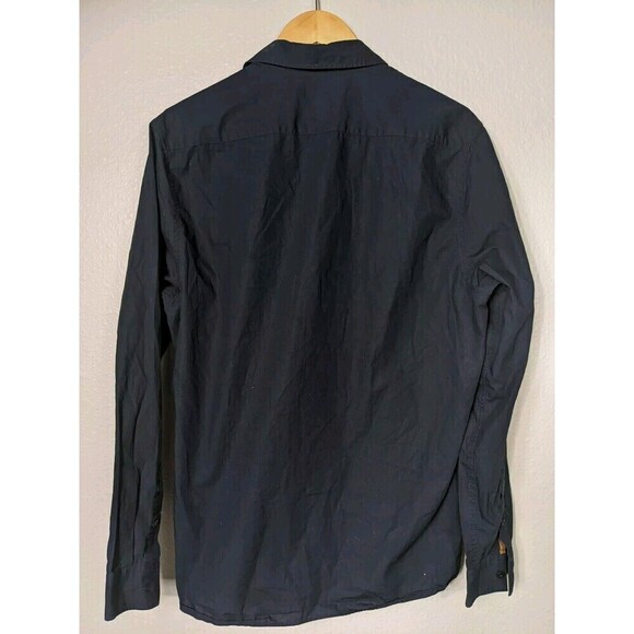 Ted Baker London Men Navy Blue Button Down Dress Shirt Sz 5 XL Magnolia Logo N15 - Picture 3 of 10